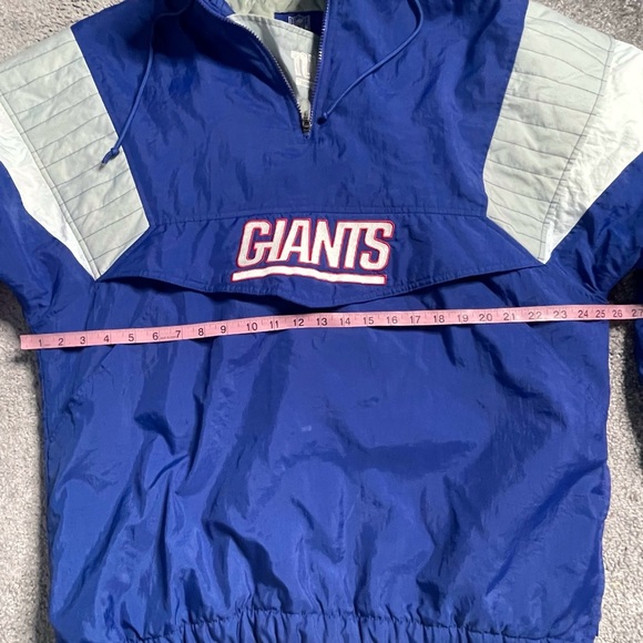 REEBOK New York Giants Vintage 90s Pullover HOODIE Puffer Jacket Coat Medium - Picture 4 of 14